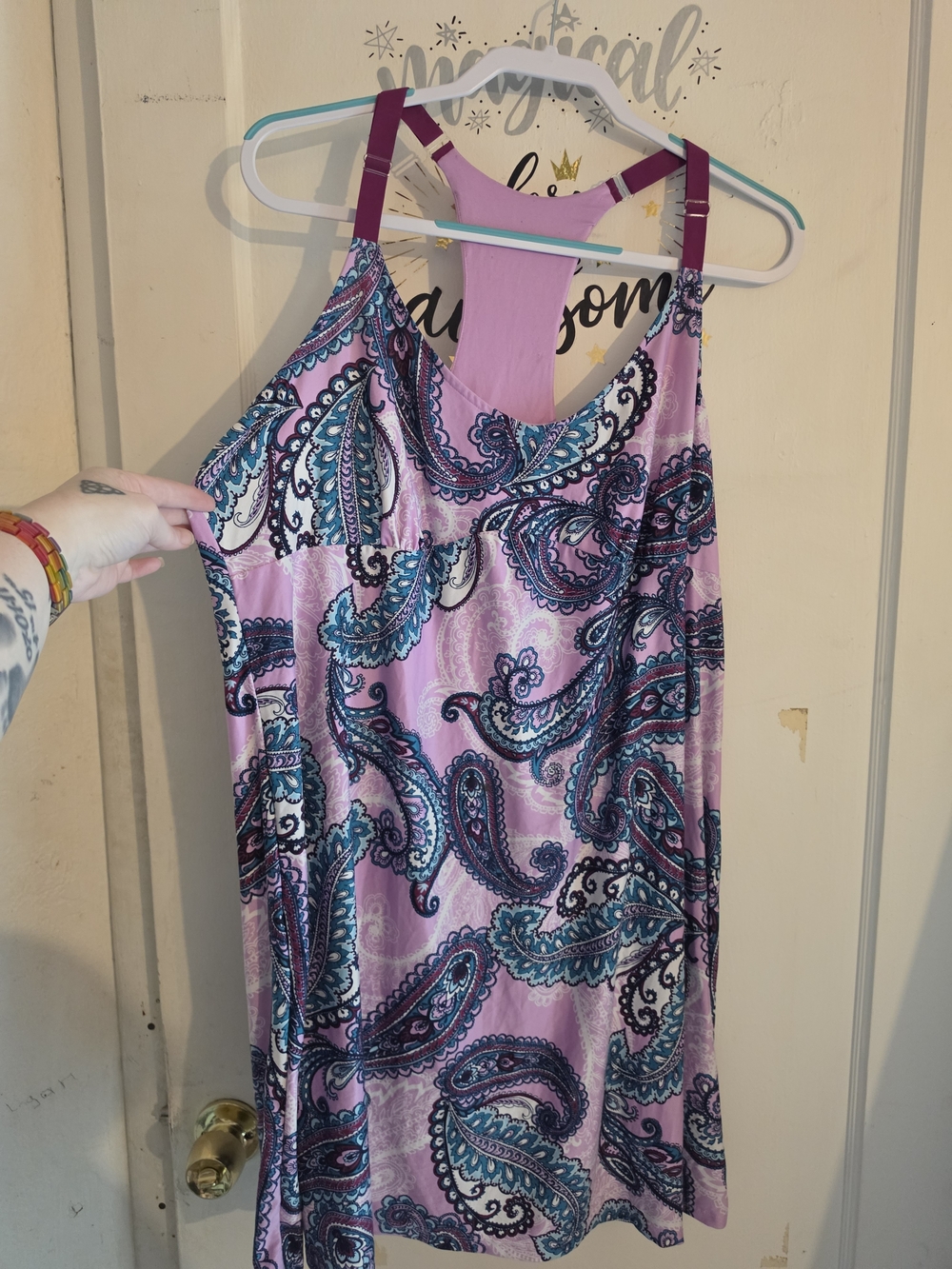 Secret Treasures Lavender Paisley Sleeveless Sleepwear Size 2x